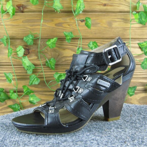 Calvin Klein Women's Jessica Gladiator Black Synthetic Size 6M Gently Used 2025 - Picture 1 of 7